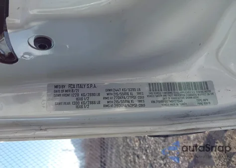 2021 Ram Promaster City Tradesman Slt из США, поврежденный, VIN ZFBHRFBB7M6V27548